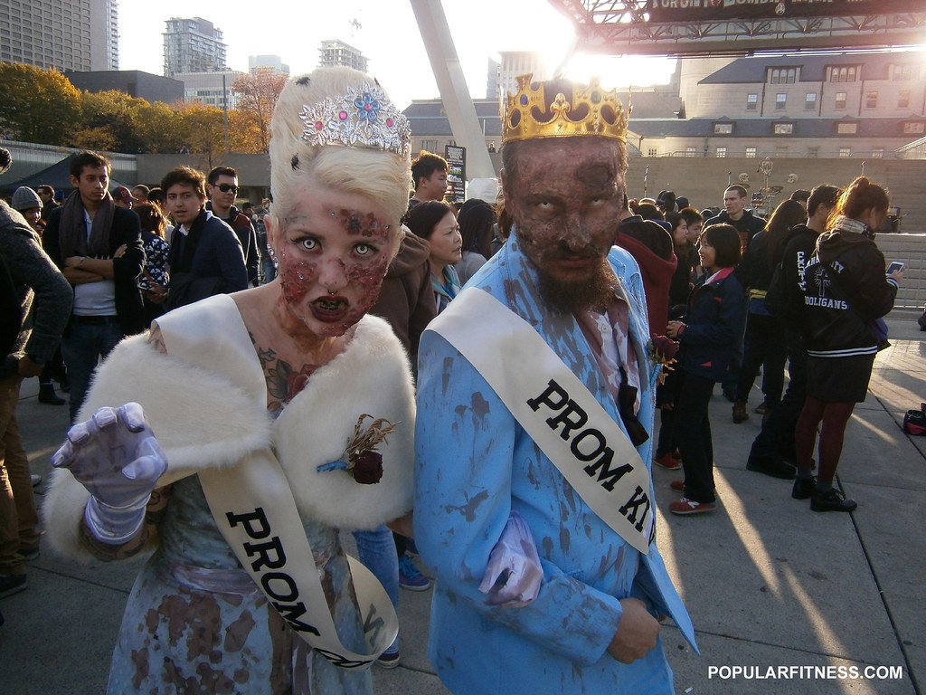 Prom Queen and Prom King Zombie couple