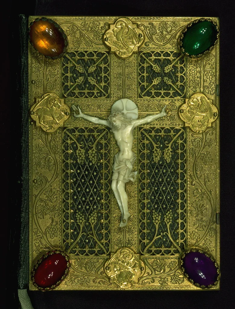 Book of Hours, Binding, Walters Manuscript W.184, Upper board outside