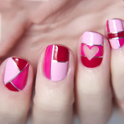 pink nail manicure