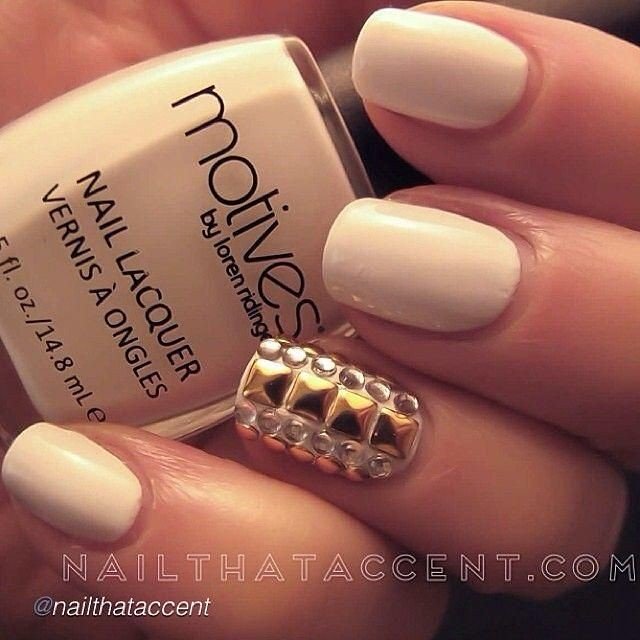 beige nail manicure