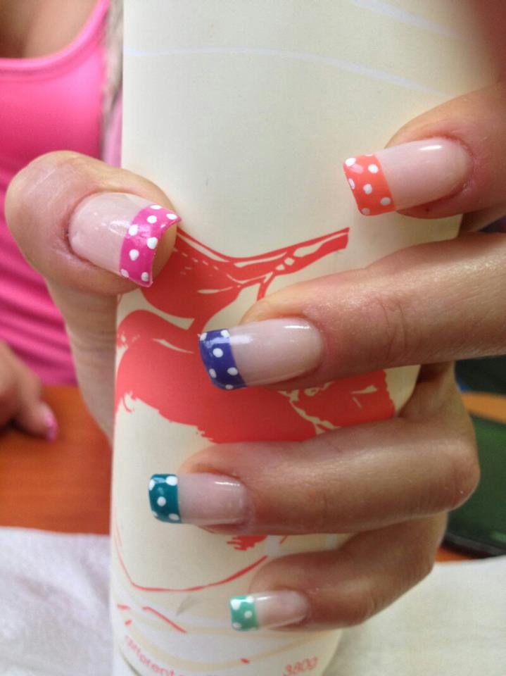 woman french manicure