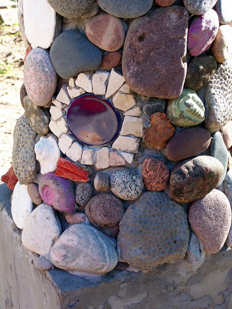 Mosaic Lighthouse Garden Sculpture