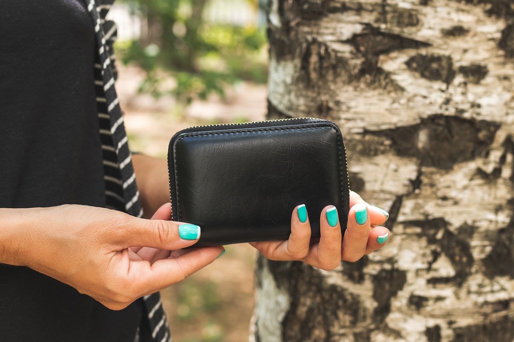 Woman hands with wallet