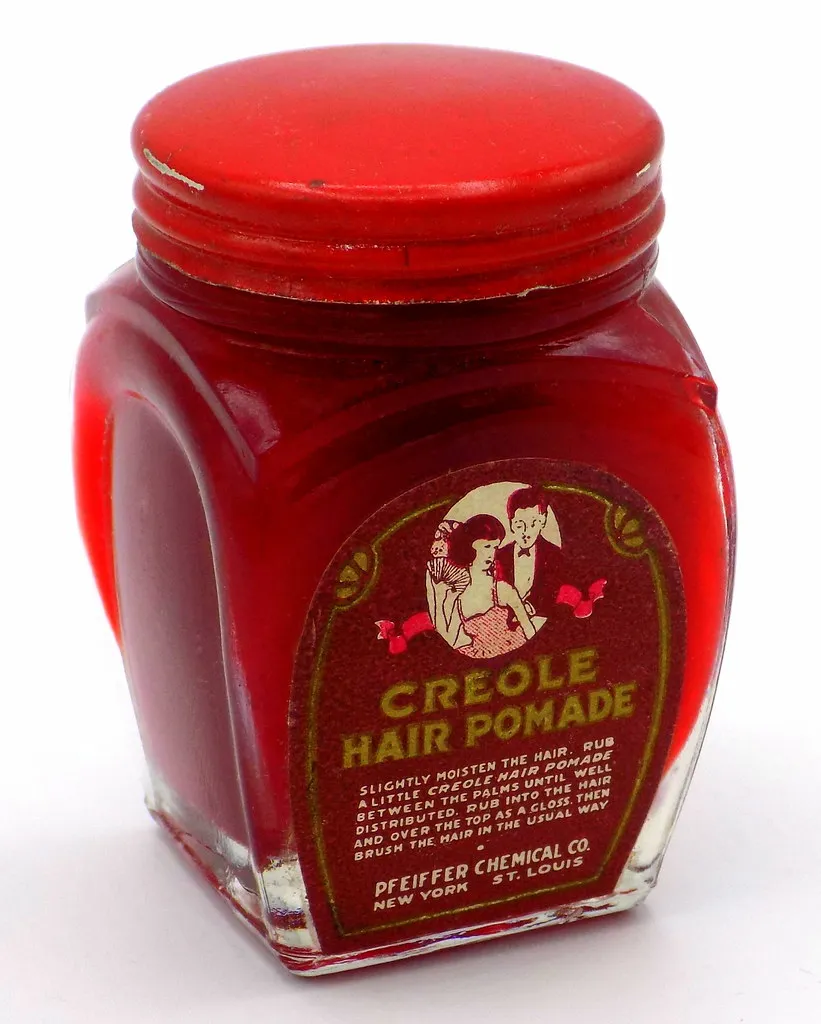 Vintage Jar Of Creole Hair Pomade For Smooth Fashionable Hair, Highly Perfumed, 2 Ounce Bottle, By The Pfeiffer Chemical Company, Circa 1920s