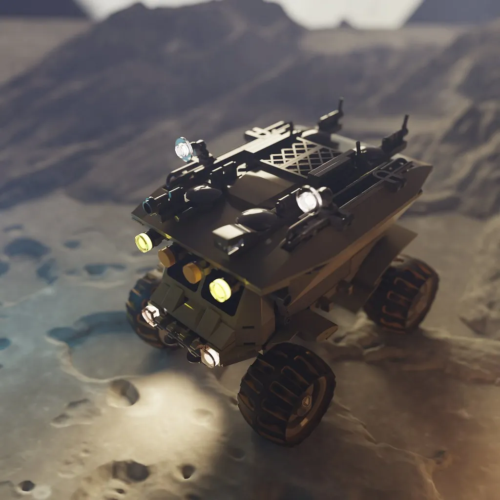 Dall-e AI generated Moon Truck - Roof