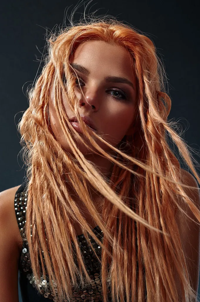 A portrait of a beautiful young blonde with a great hairstyle