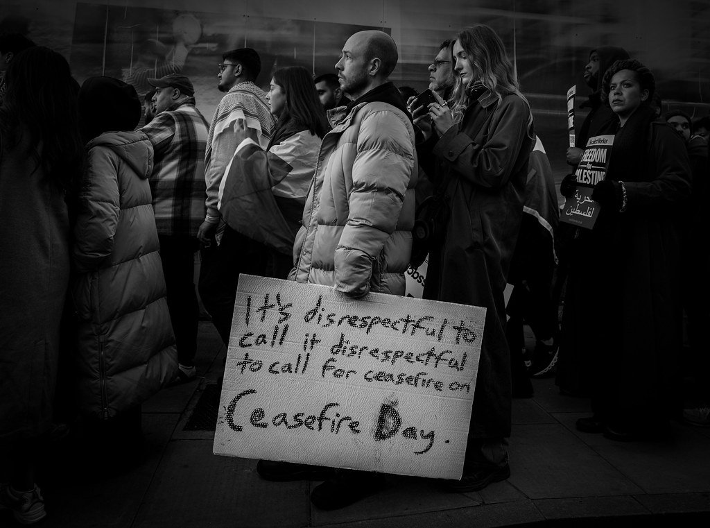It's disrespectful to call it disrespectful to call for a ceasefire on Ceasefire Day.