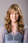 Long blonde hair with highlights