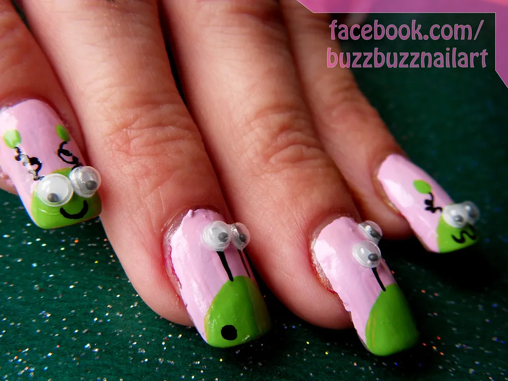 Funny Monster Nail Art