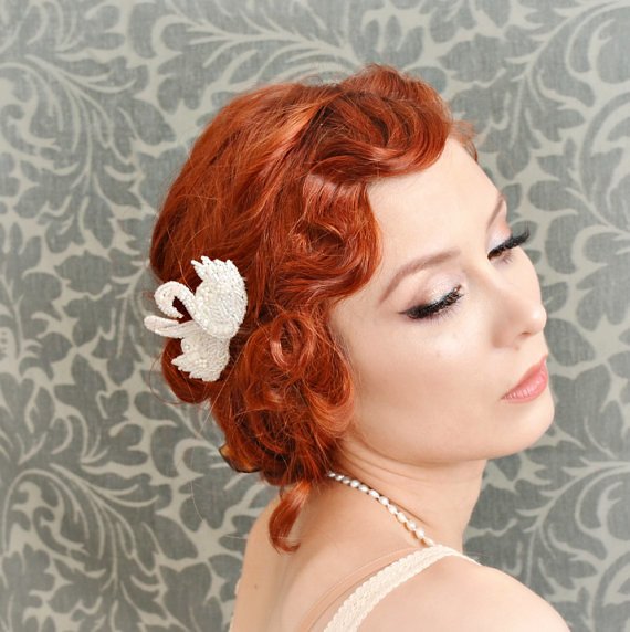 Bridal hair comb-Odette