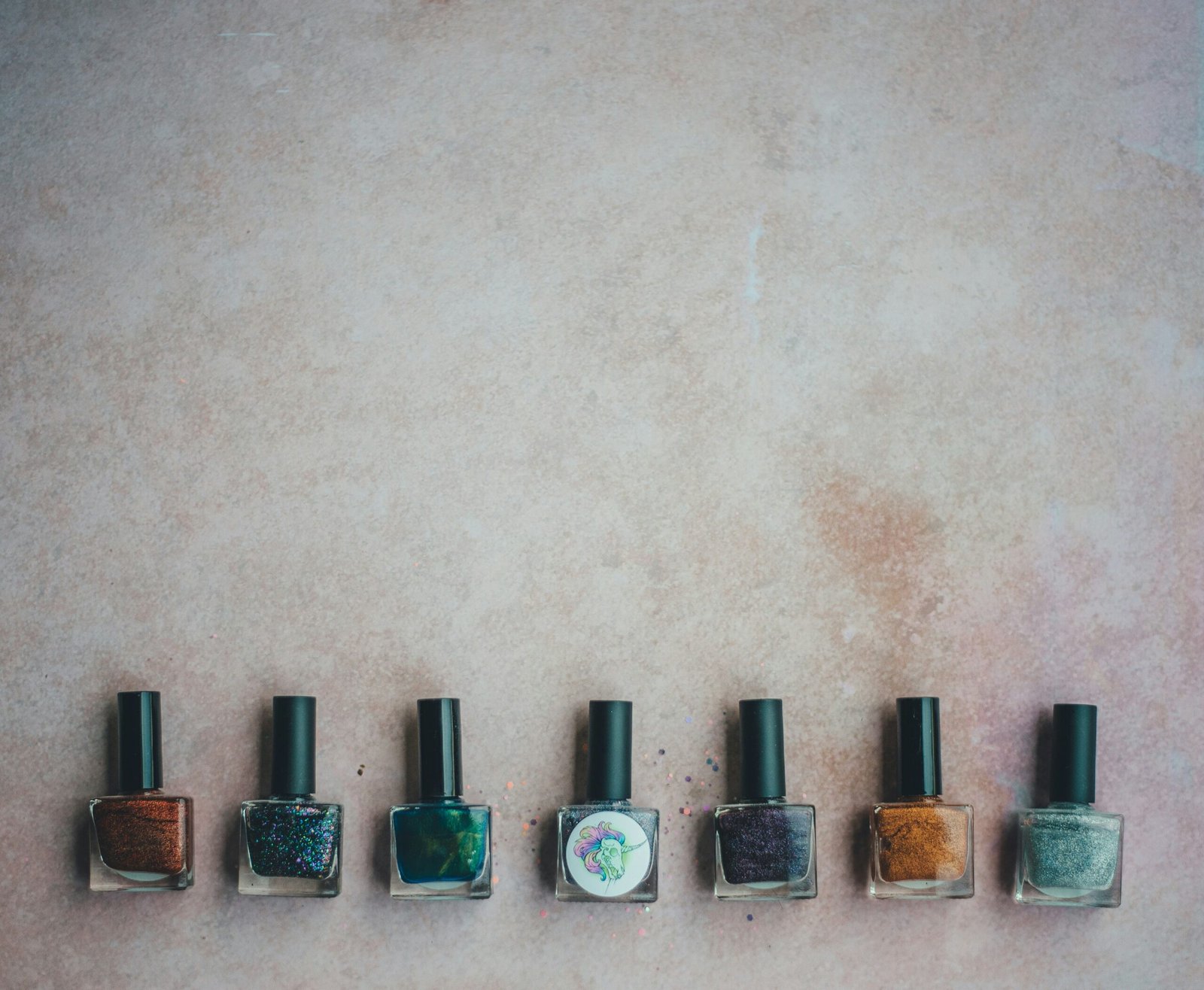 seven nail polish bottles