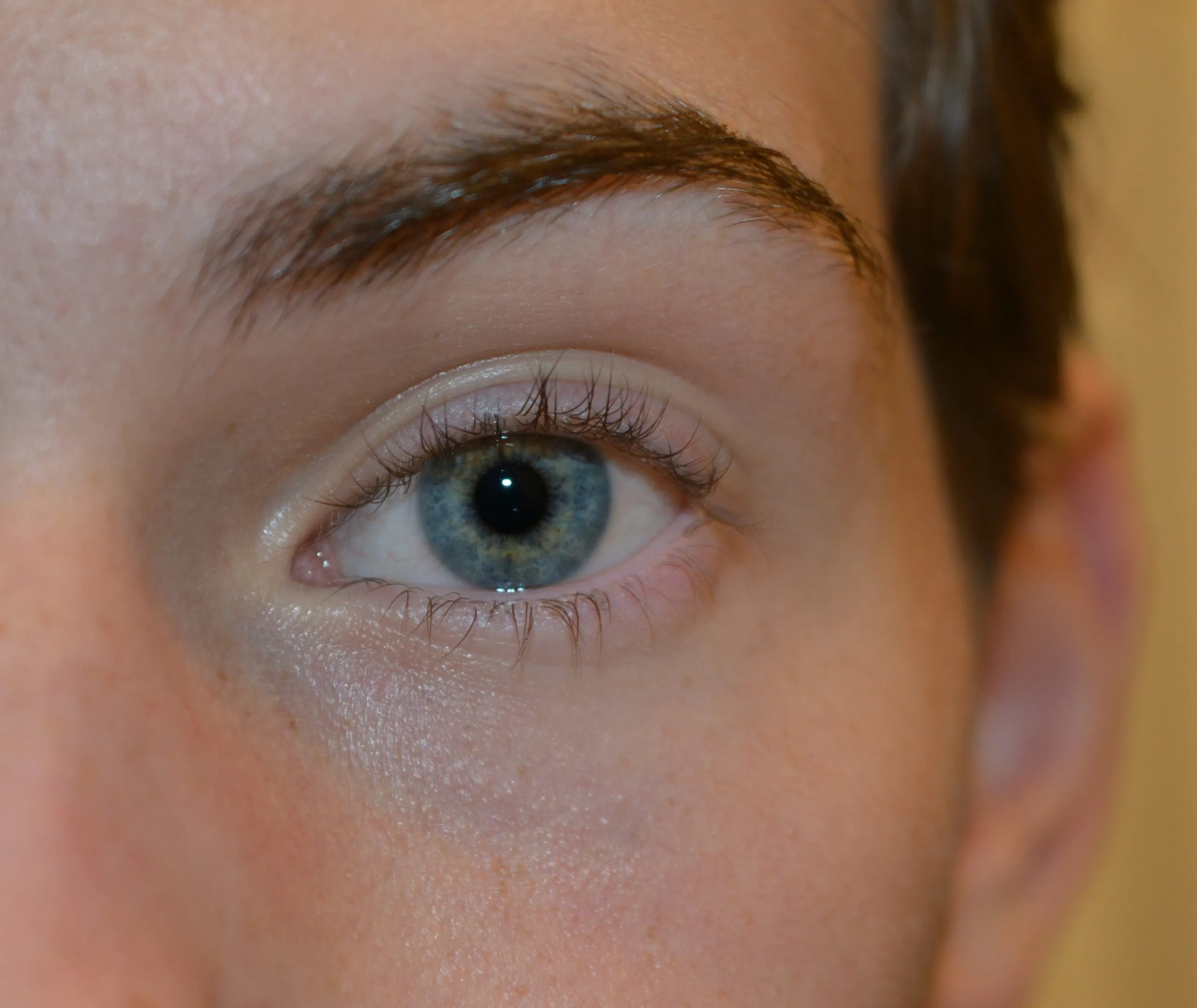 close-up of a person's eye