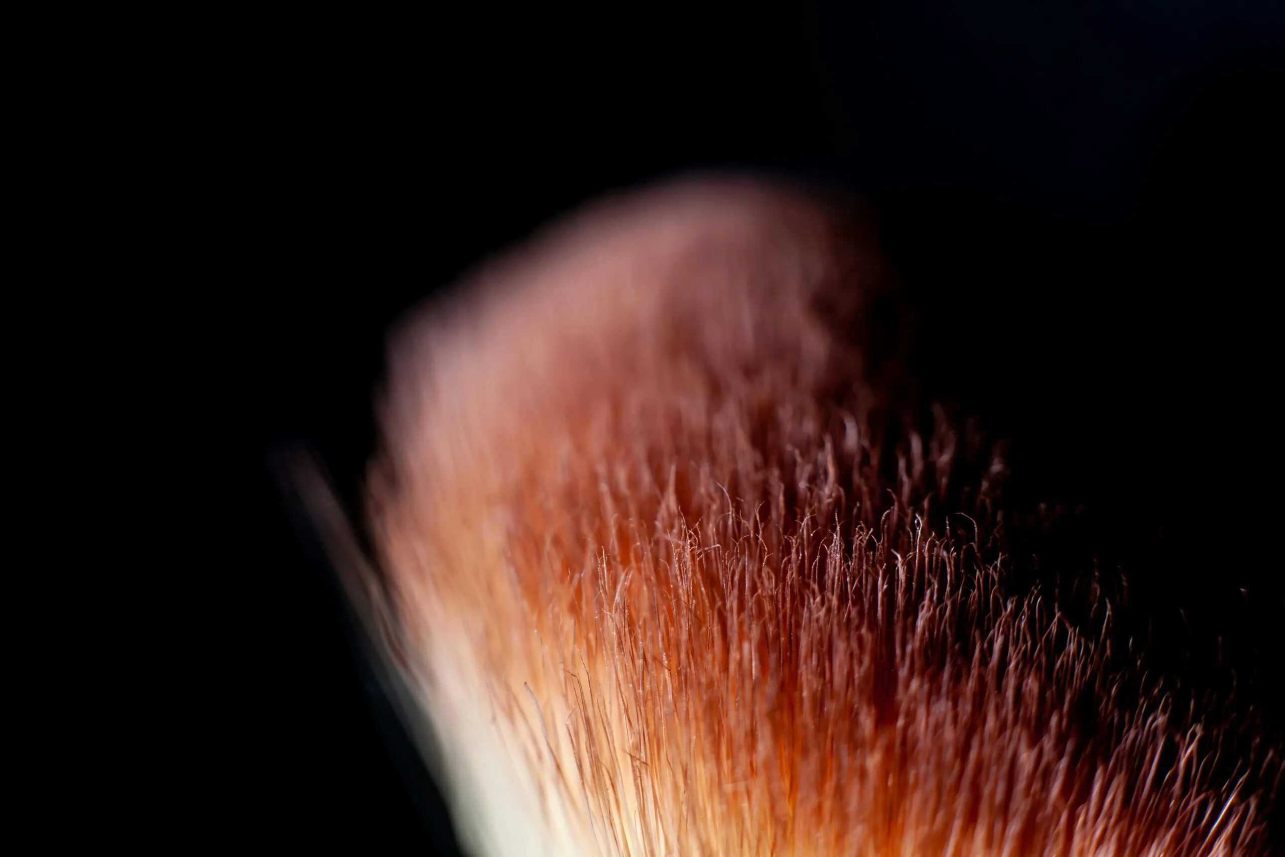 a person's head with a large explosion in the background