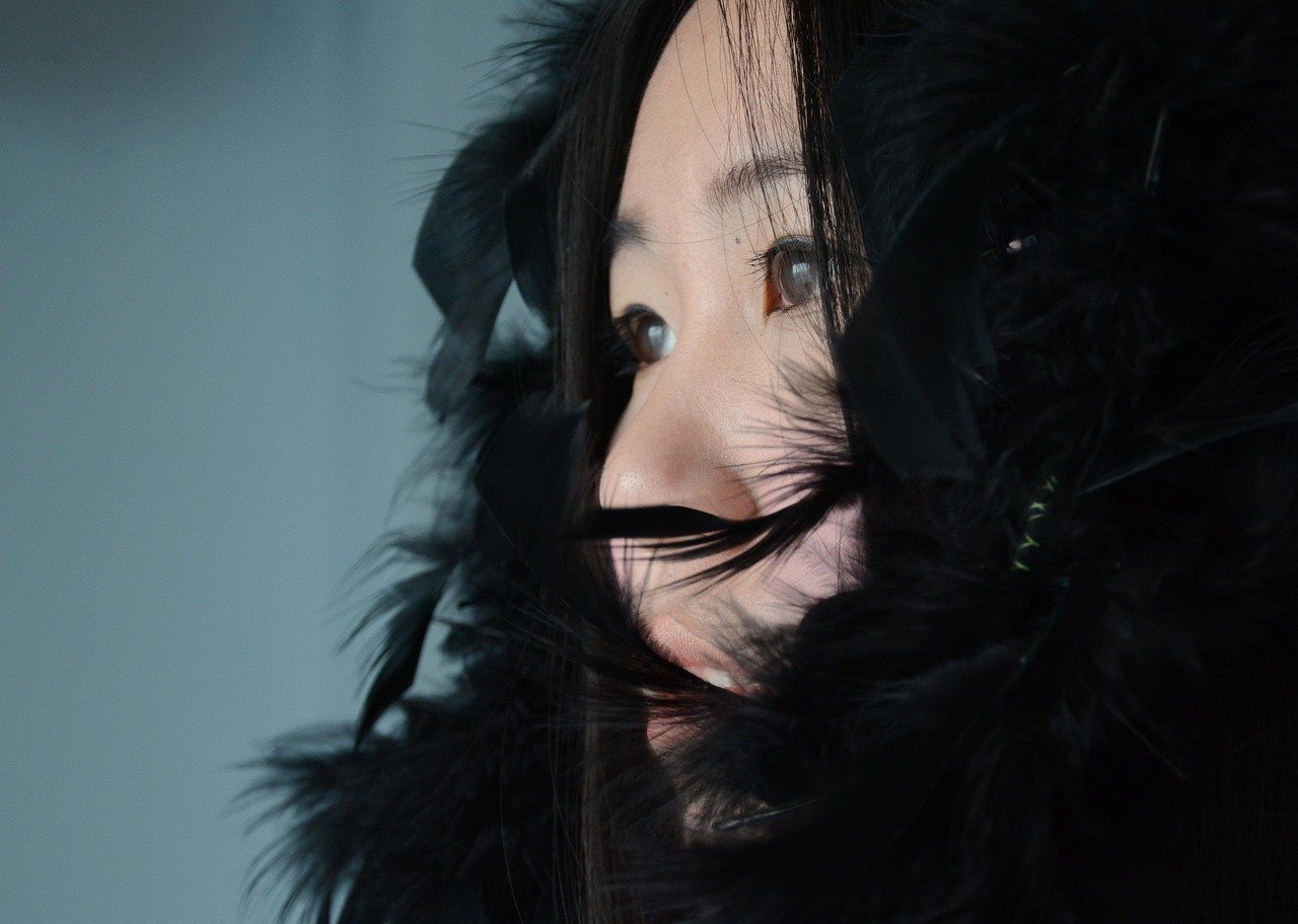 girl, eye, sad, sad girl, face, contour, asia